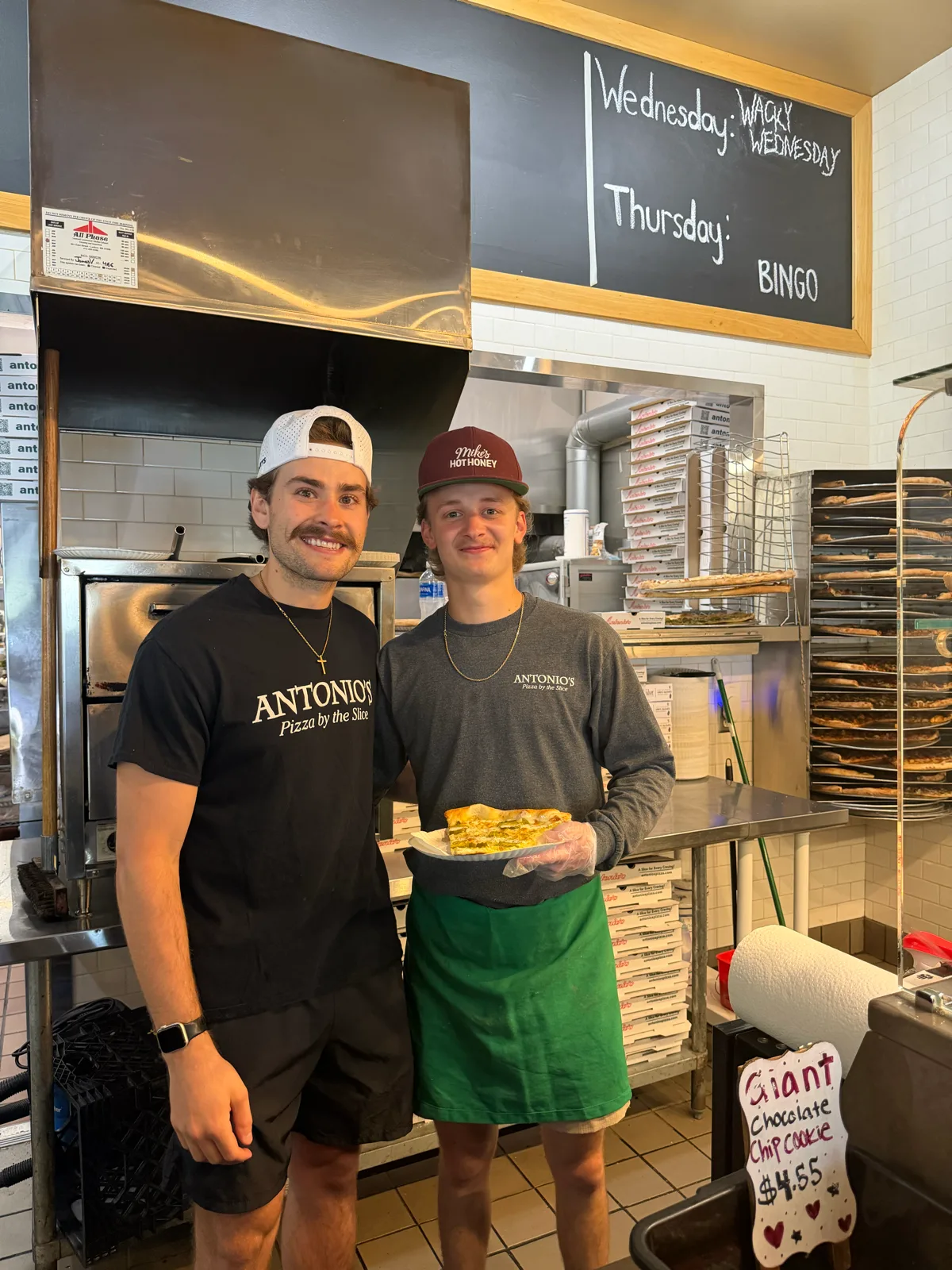 Antonio's Pizza Belchertown team in the kitchen