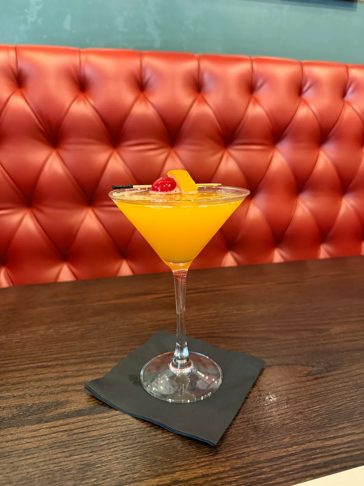 Cocktail at the bar at Antonio's Pizza Pawtucket