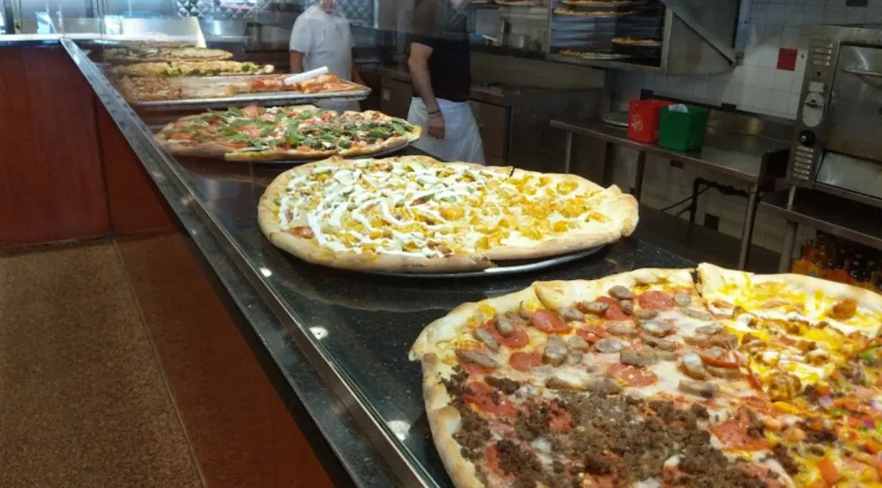 Antonio's Pizza Thayer Street pizza display