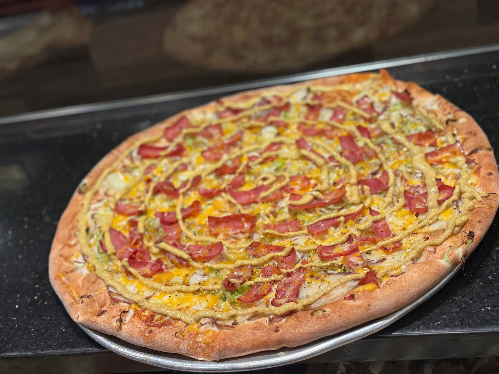 Chicken bacon ranch pizza at Antonio's Thayer Street