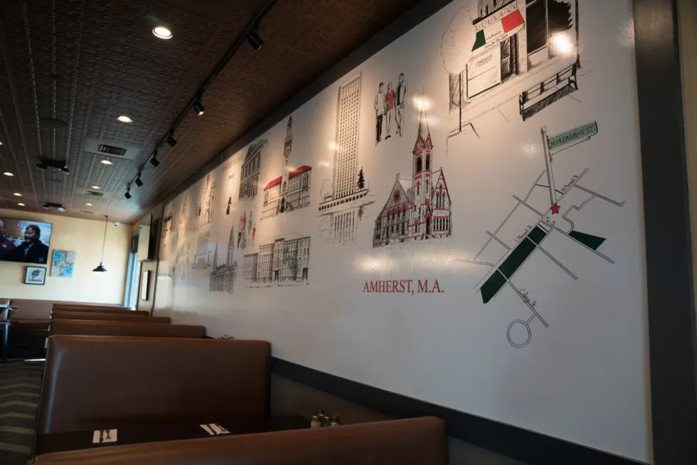 Antonio's Pizza Worcester counter